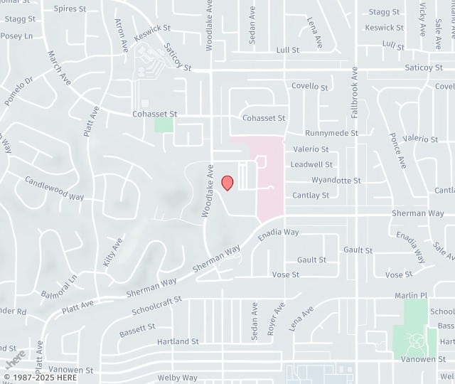 Location Map: 7320 Woodlake Ave West Hills, CA 91307