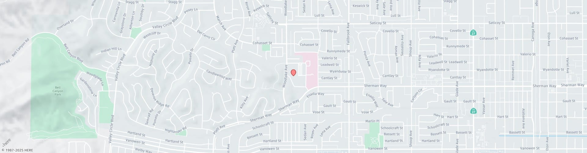 Location Map: 7320 Woodlake Ave West Hills, CA 91307